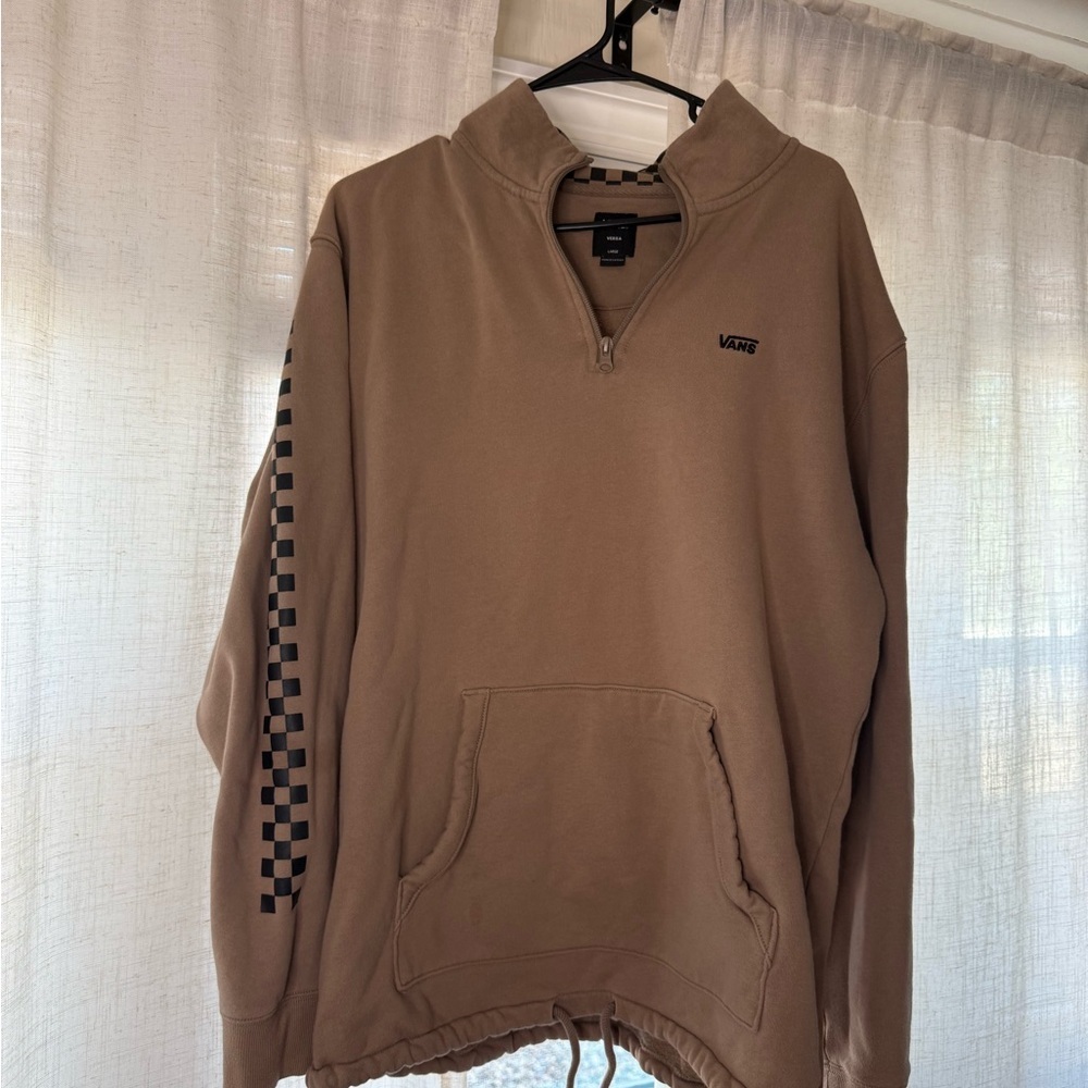 Vans Men's Tan Zip-Up Sweater - Picture 2 of 6